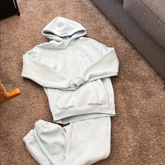Comfrt Pastel Edit Light Blue Hoodie and Sweatpants Set - Picture 1 of 12